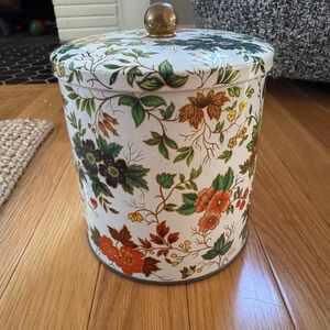Vintage Daher Floral Tin Canister Made in England